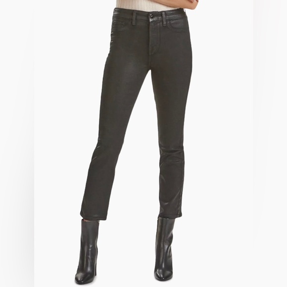 Jen7 by 7 For All Mankind Mid-Rise Stretch Coated Straight Ankle Women’s Size 16 - Picture 5 of 13